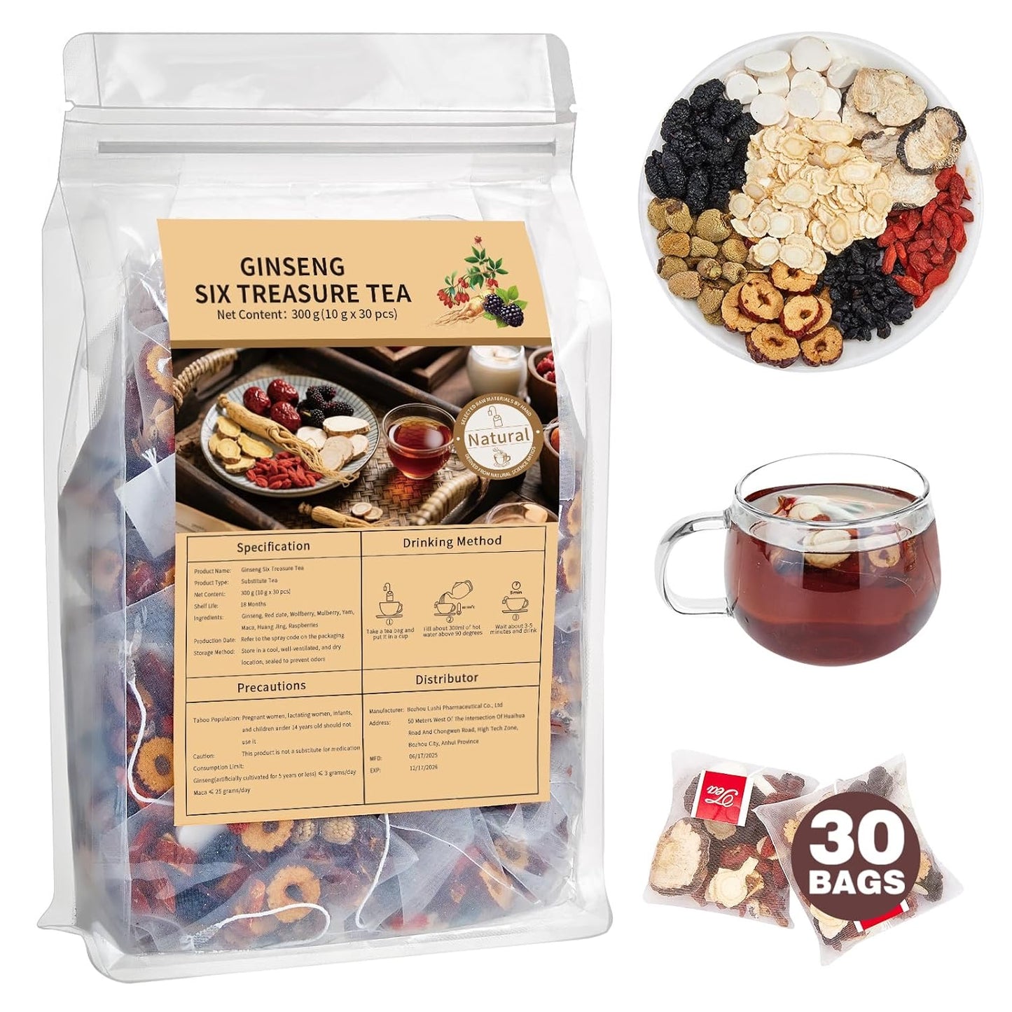 THE GINSENG  - 100% PLANTES & FRUITS NATURELS